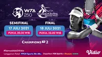 Link Live Streaming WTA 250 Hungarian Grand Prix Babak Final di Vidio 17-18 Juli 2021. (Sumber : dok. vidio.com)