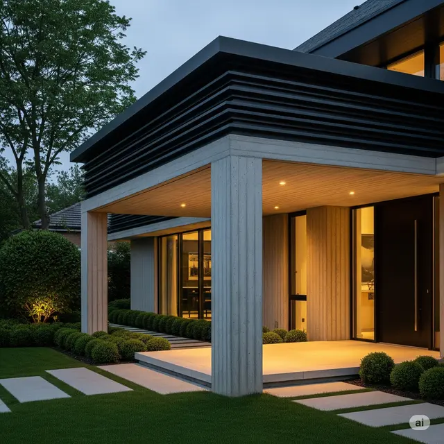 17 Model Dak Cor Teras Depan Rumah Modern dan Minimalis