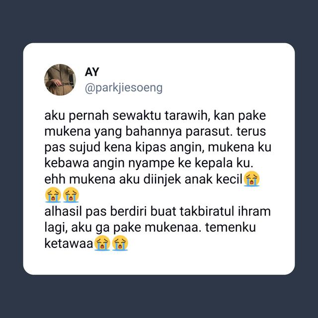 6 Cerita Lucu Netizen ketika Shalat Tarawih di Masjid Ini Bikin Ketawa