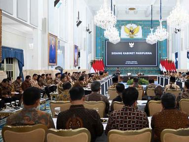 Presiden Republik Indonesia, Prabowo Subianto menggelar Sidang Kabinet Paripurna di Istana Negara Jakarta, Senin (20/10/2025). (Biro Pers Istana Kepresidenan)