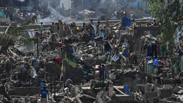 Diterjang Topan Kalmaegi, Seperti Ini Kerusakan Permukiman Warga di Cebu