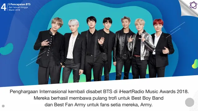 [Bintang] 5 Pencapaian BTS dari Januari hingga Maret 2018
