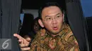 Gubernur DKI Jakarta Basuki Tjahaja Purnama saat memberikan keterangan pers kepada media  (Liputan6.com/Herman Zakharia)