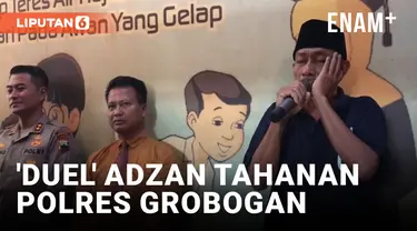 Tahanan Polres Grobogan Adu Adzan Sambut Hari Bhayangkara ke-77
