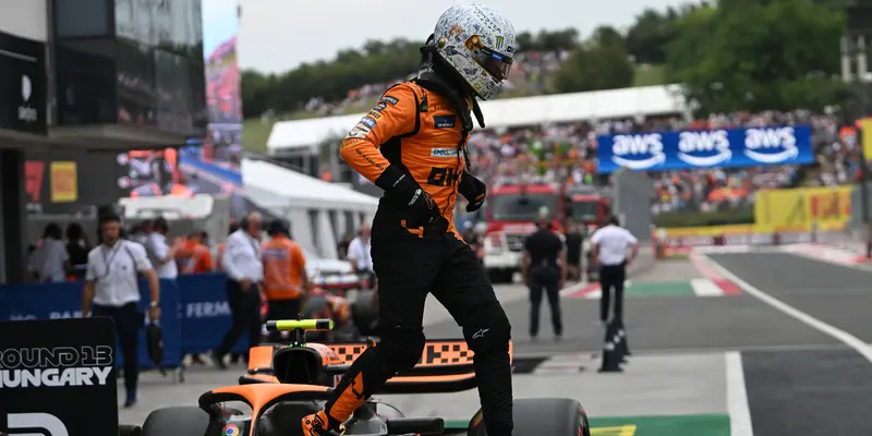 Lando Norris Asapi Oscar Piastri dan Max Verstappen di Kualifikasi GP Hungaria 2024