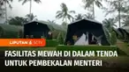 Tenda mewah disiapkan bagi anggota Kabinet Merah Putih yang akan mengikuti pembekalan di kawasan Akademi Militer, Magelang, Jawa Tengah, mulai Jumat besok. Rencananya para Menteri dan Wakil Menteri akan berangkat menggunakan pesawat Hercules, Kamis s...