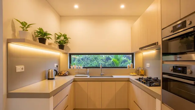 Inspirasi Dapur Kecil yang Tidak Mudah Berjamur di Musim Hujan/Foto: Generated AI