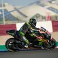 Aksi pembalap Yamaha Tech 3, Hafizh Syahrin dalam tes pramusim MotoGP 2018 di Sirkuit Losail, Qatar. (Twitter/Yamaha Tech 3)