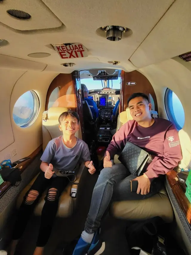 Farel Prayoga Berangkat Sekolah Naik Pesawat Jet