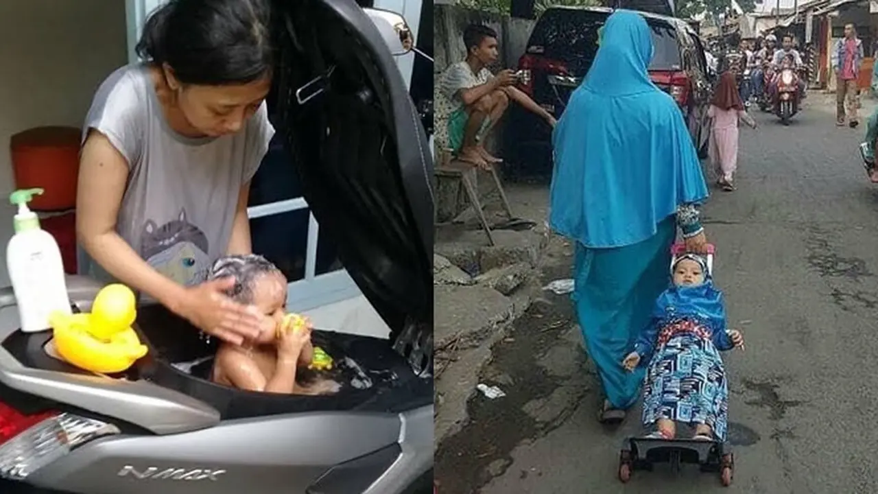 6 Tingkah Lucu Ibu-Ibu Bersama Buah Hati Ini Bikin Geleng Kepala