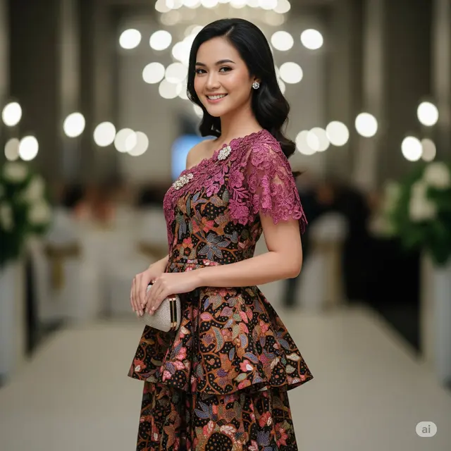 Model Batik Wanita Asymmetric. Foto: Gemini