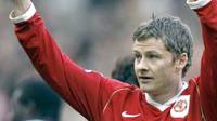 Manchester United's Norwegian striker Ole Gunnar Solskjaer celebrates after scoring against Blackburn during English Premiership match at Old Trafford, 31 March 2007. AFP PHOTO/ANDREW YATES