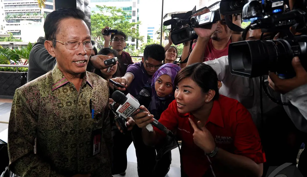 Panitera Mahkamah Konstitusi (MK) Kasianur Sidauruk kembali diperiksa KPK, Jakarta, Senin (15/12/2014). (Liputan6.com/Miftahul Hayat)