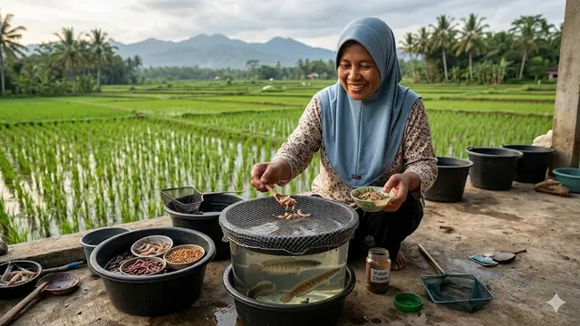 Ternak Ikan Mini di Ember untuk IRT yang Rumahnya Dekat Area Persawahan