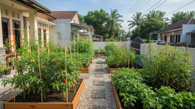 Inspirasi Taman Rumah di Desa Tanpa Rumput Model Taman Edible