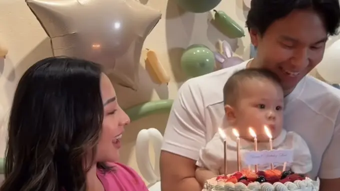 Nikita Willy Rayakan Ulang Tahun Pertama Anak-2 nya dengan gaya kasual. [ @nonawilly16]