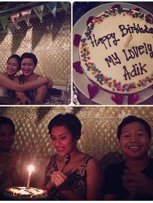 Ade Sechan mendapatkan surprise dari Happy Salma dan kakaknya Sarah Sechan. (Instagram/@mssechan)