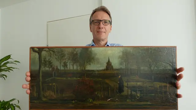 Lukisan "Parsonage Garden at Nuenen in Spring" oleh Vincent van Gogh