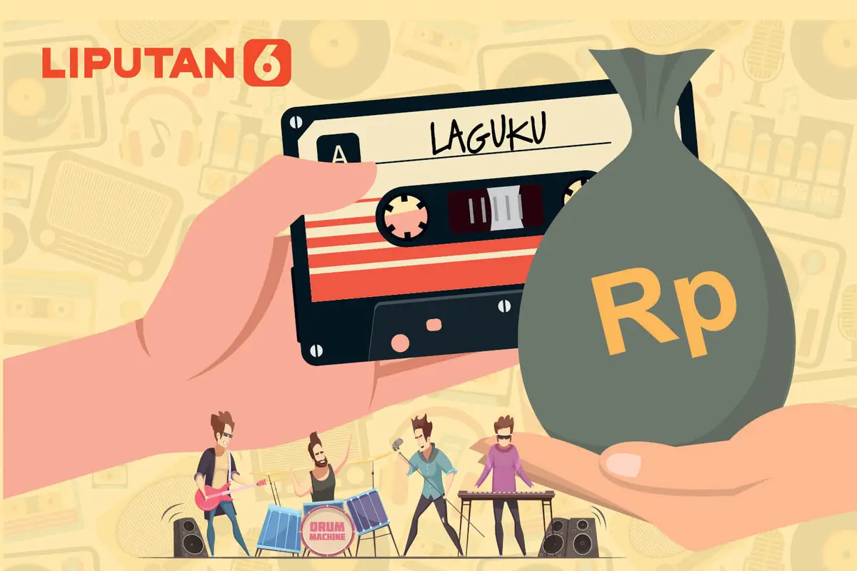 Ilustrasi royalti musik (Liputan6.com / Abdillah)