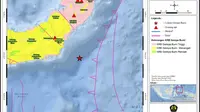 Peta kawasan rawan bencana gempa bumi Mongondow Timur, Sulawesi Utara. (sumber gambar: PVMBG Badan Geologi)