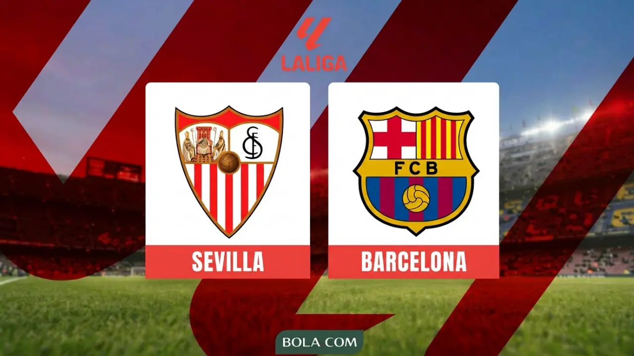 Ilustrasi Sevilla Vs Barcelona, Liga Spanyol