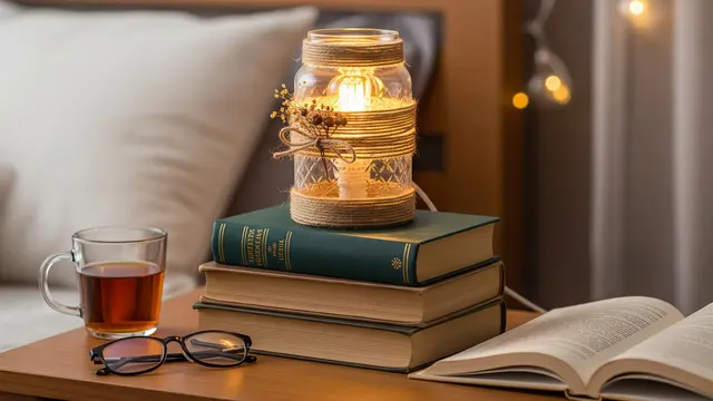 DIY Lampu Tidur dari Barang Bekas. Foto: AI Generated