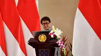 Menlu RI Retno Marsudi. Kementerian yang ia pimpin meraih predikat Wajar Tanpa Pengecualian (WTP) selama tujuh tahun berturut-turut dari Badan Pemeriksa Keuangan (BPK). Dok: Kemlu RI