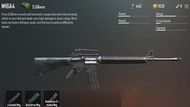 Senjata M16A4 di PUBG Mobile. (PUBG)