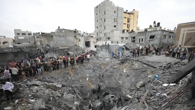 Ribuan Jenazah Tertimbun Reruntuhan Bangunan di Gaza