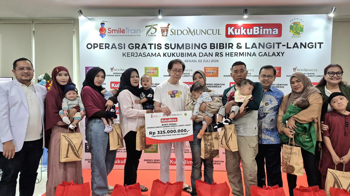 Kuku Bima dan Tolak Angin Sido Muncul Salurkan Bantuan Rp325 Juta untuk Operasi Gratis Sumbing Bibir di RS Hermina Galaxy