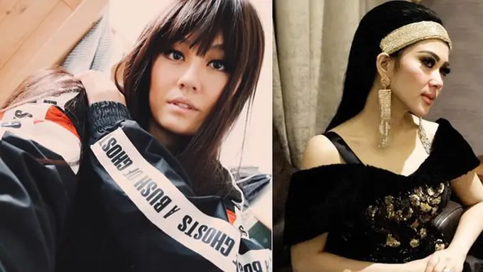 Beda style Agnez Mo & Syahrini/copyright @agnezmo dan @princessyahrini