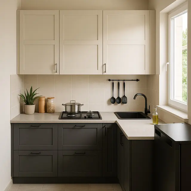 Model Dapur Rumah Type 36 Sederhana dengan Kabinet Gantung
