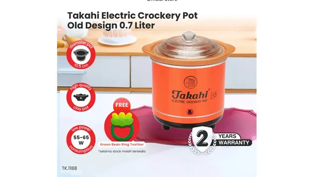 Takahi Electric Crockery Pot 0.7 Liter