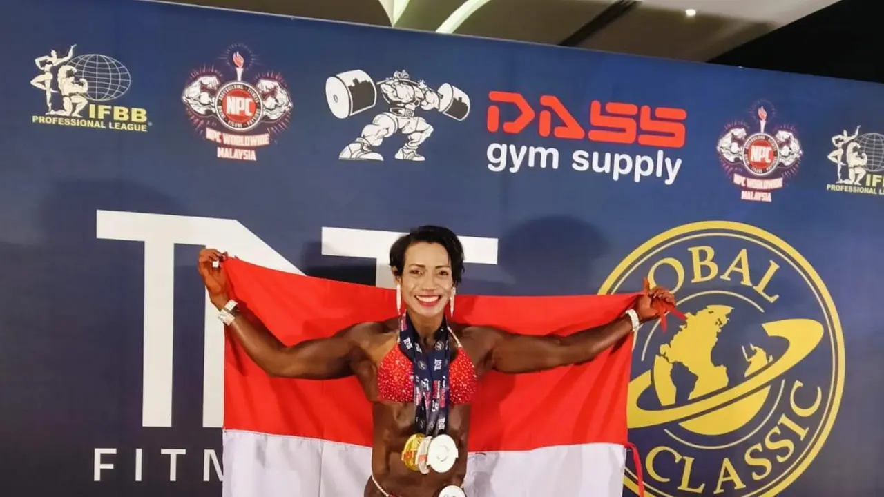 Foto: Bikin Bangga, Polwan RI Raih 3 Medali dalam Kejuaraan Binaraga di Malaysia