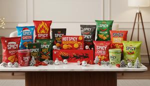 Camilan Pedas Kemasan/ Ilustrasi AI