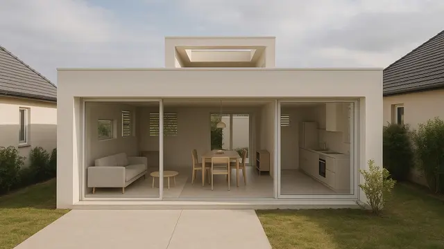 Rumah Minimalis 1 Lantai Tanpa Atap Tren 2025/ChatGPT