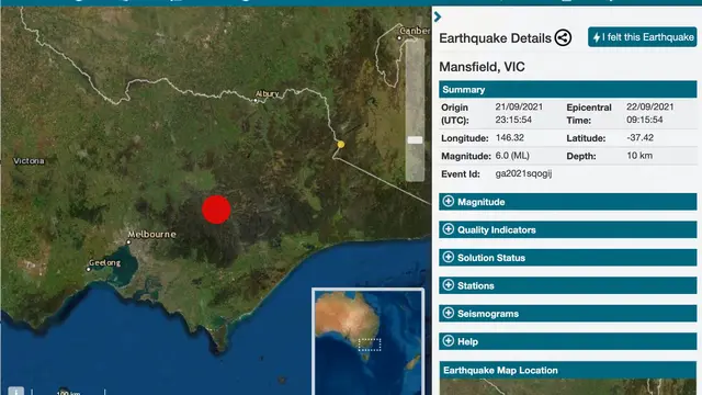 Wilayah gempa Australia