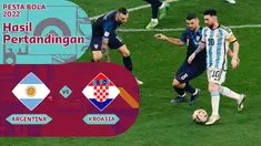 Berita motion grafis data dan statistik laga semifinal Piala Dunia 2022 antara Timnas Argentina melawan Timnas Kroasia, di mana Lionel Messi terpilih sebagai man of the match, Rabu (14/10/2022) dini hari WIB.