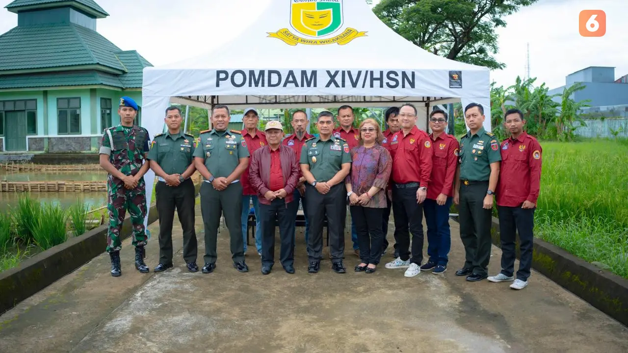 Prabu Center 08 dan Ratu Prabu kunjungi lahan ketahanan pangan terpadu Kodam XIV Hasanuddin (Liputan6.com/Fauzan)