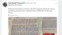 4 Curahan Hati Ahok, Terima Kasih dan Panggil Saya BTP