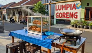 Ide usaha gorengan sore hari lumpia goreng / AI