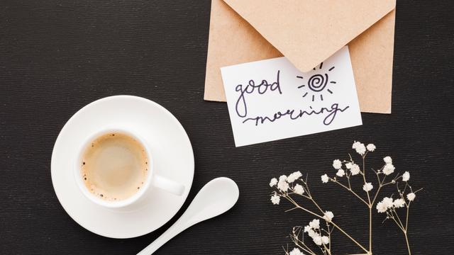 Ilustrasi selamat pagi, pagi hari