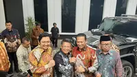 Ketua MPR Bambang Soesatyo dan Wakil Ketua MPR Arsul Sani Mendapat Sambutan Hangat dari Presiden PKS Sohibul Iman Saat Menyambangi Kantor DPP PKS, Jalan TB Simatupang, Jakarta Selatan, Selasa (26/11/2019).