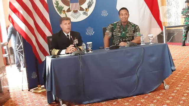 Jenderai TNI Andika Perkasa bersama Laksamana John C. Aquilino, Komandan dari Komando Indo-Pasifik AS