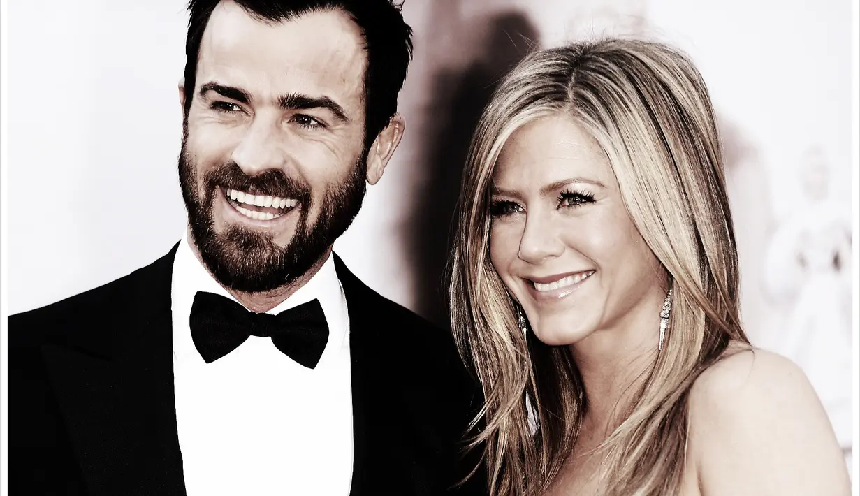 Jennifer Aniston dan Justin Theroux yang kerap pamer kemesraan, kini dilanda masalah. Keduanya disiarkan bertengkar lantaran kecemburuan dari masing-masing pihak. (AFP/Bintang.com)