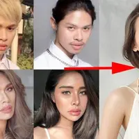 Bandingkan saja foto pria ini sebelum dan sesudah operasi plastik dan kelamin. Dijamin kamu nggak bakalan percaya. (Foto: Facebook/Instagram)