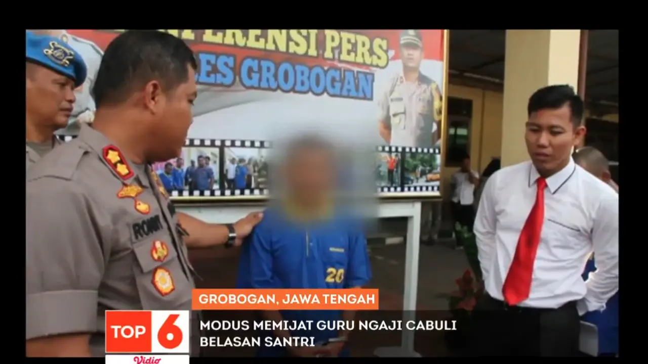 Modus Memijat, Guru Ngaji Ini Cabuli Belasan Santrinya. sumberfoto: SCTV