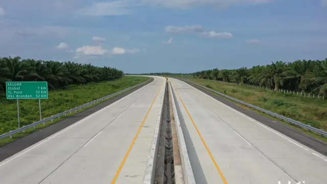 PT Hutama Karya Infrastruktur telah menyelesaikan proyek Jalan Tol Binjai-Pangkalan Brandan segmen Tanjungpura-Pangkalan Brandan. (Dok HKI)