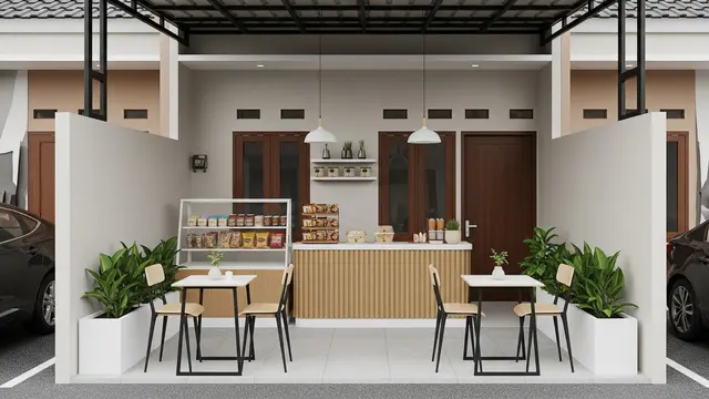 Inspirasi Warung Mini di Rumah Type 45 yang Tetap Rapi dan Tidak Mengganggu Parkiran