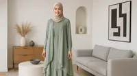 7 Model Gamis dengan Rompi Sifon, Anggun dan Ringan Dipakai Seharian
